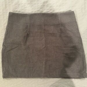 Lulus Corduroy Light Grey Mini Skirt